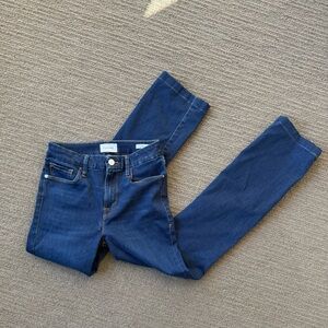 Frame Dark Wash Le Mini Boot Jeans - Size 28